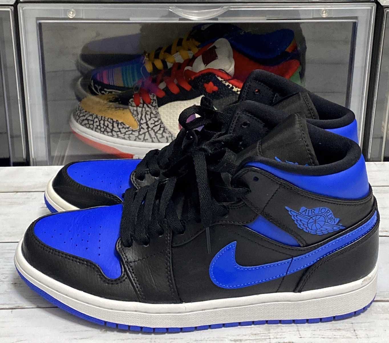 NIKE AIR JORDAN 1 MID "BLACK/BLUE"