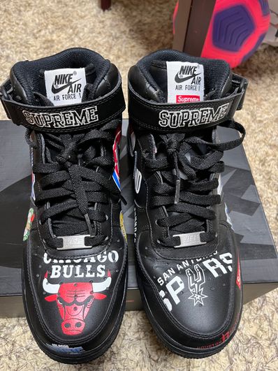 Supreme × NBA × Nike Air Force 1 Mid '07 "Black"