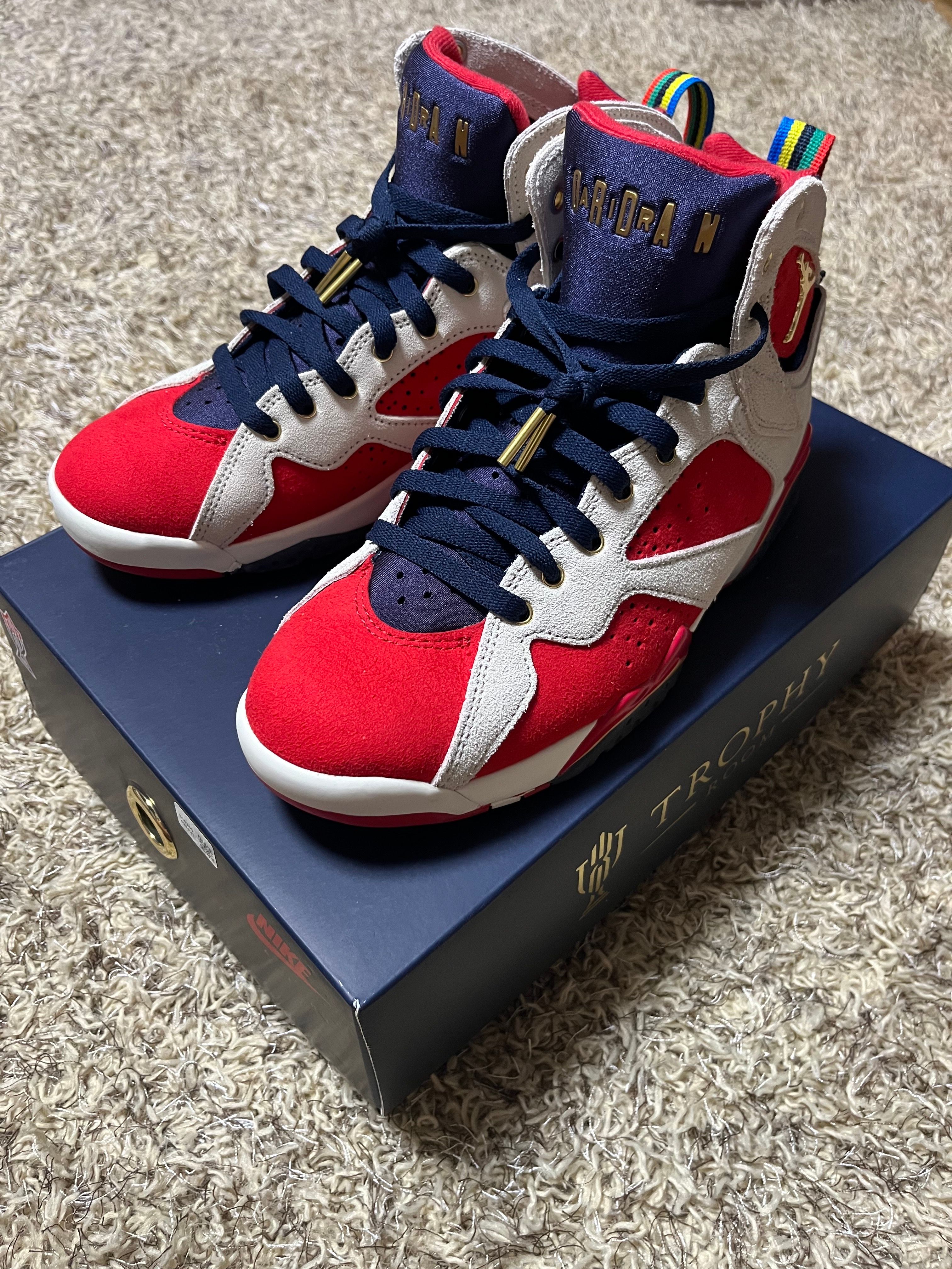 Trophy Room × Nike Air Jordan 7 "True Red and Obsidian"