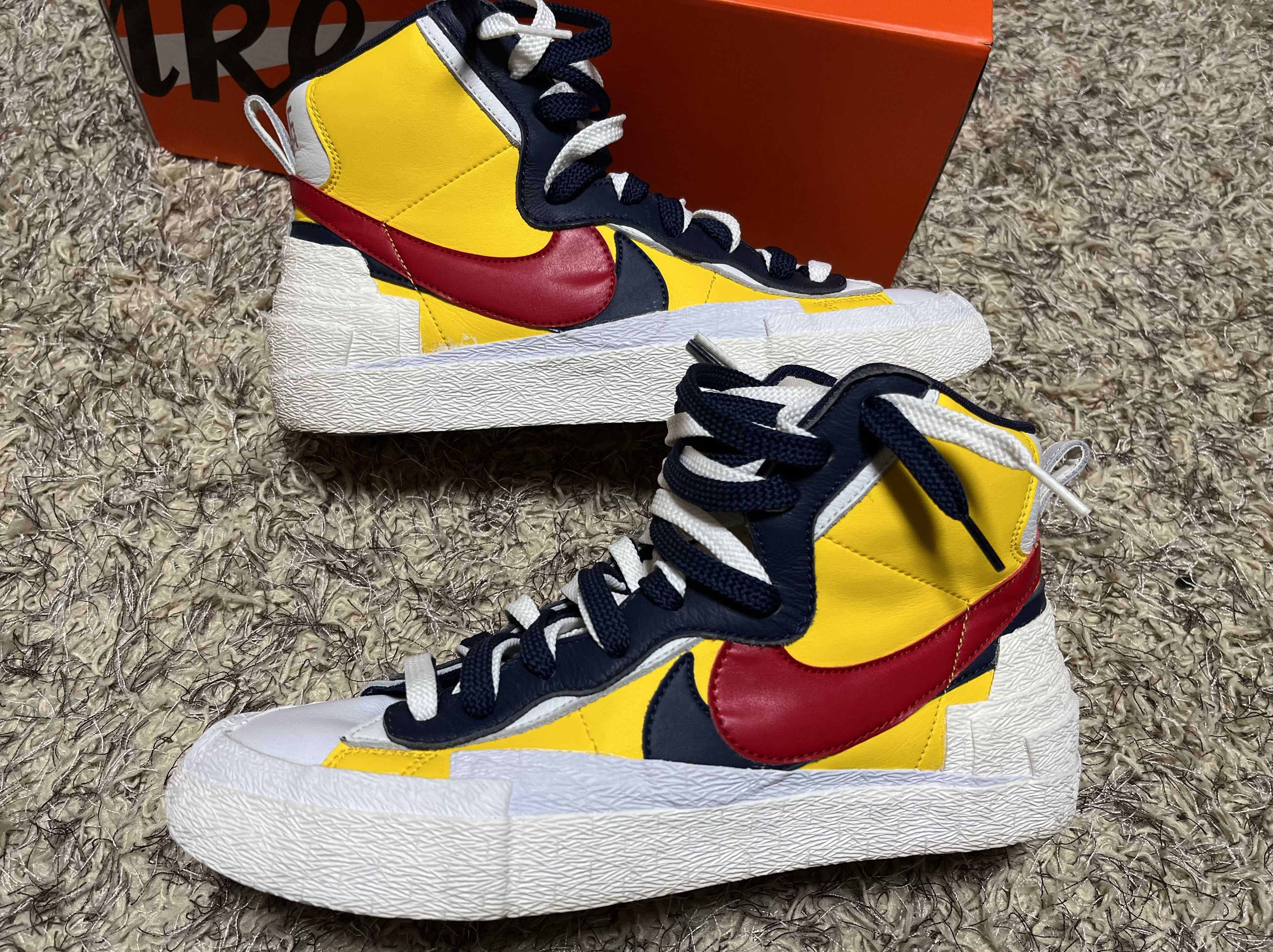 sacai × Nike Blazer Mid "Varsity Maize/Varsity Red"