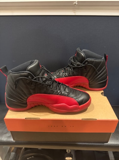 Nike Air Jordan 12 Retro "Flu Game/Black and Varsity Red" (2025)
