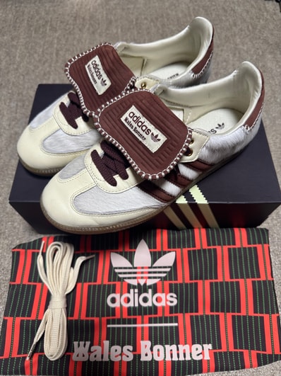 Wales Bonner × adidas Samba Pony Tonal Low "Cream White/Mystery Brown"