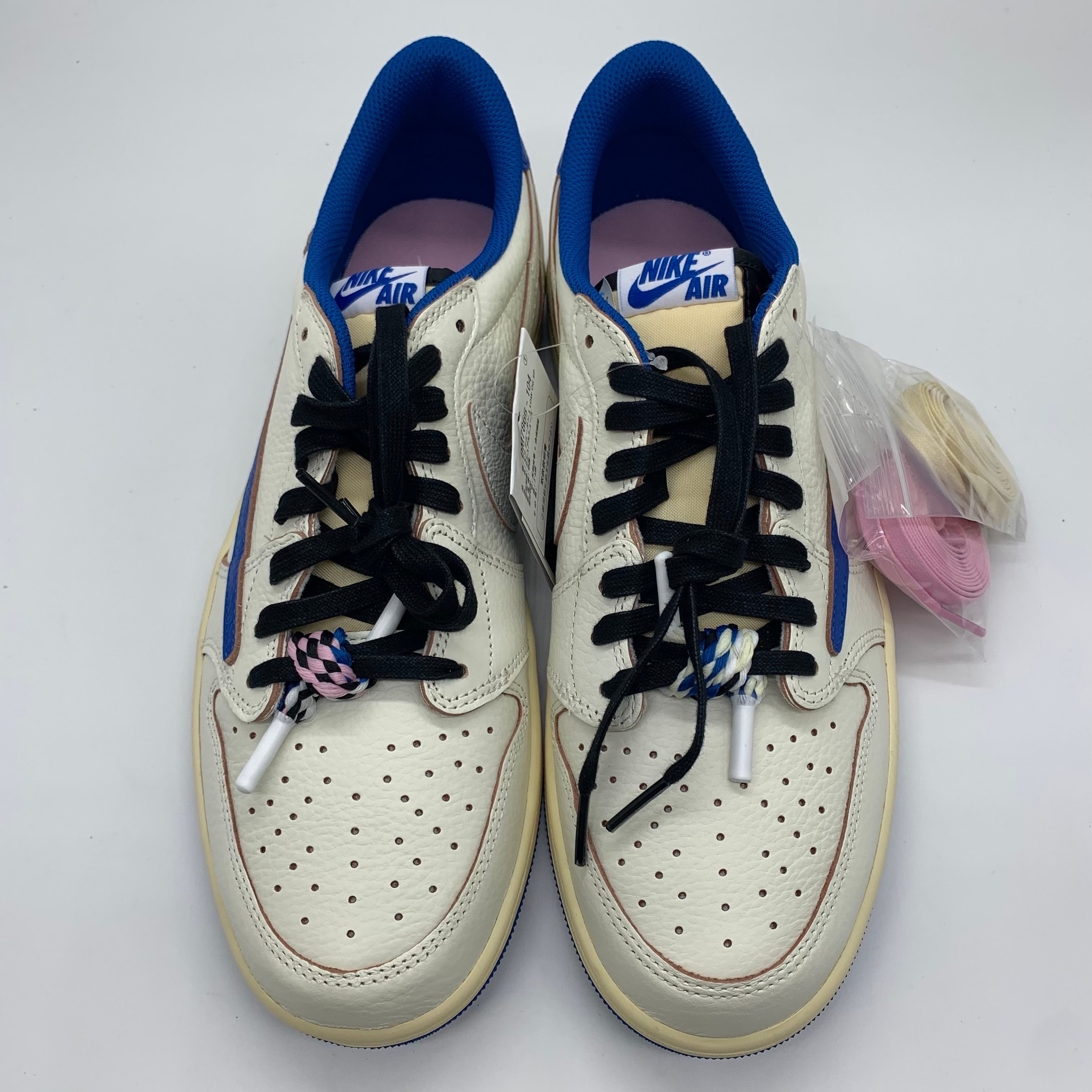 Travis Scott × fragment design × Nike Air Jordan 1 Low OG "Sail/Military Blue"