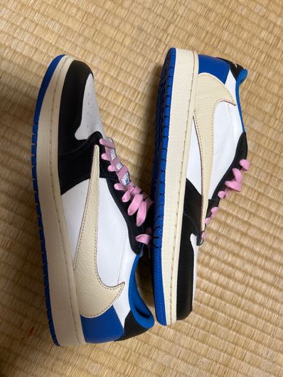 Travis Scott × fragment design × Nike Air Jordan 1 Low OG SP "Military Blue"
