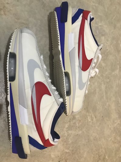 sacai × Nike Zoom Cortez "White and University Red"
