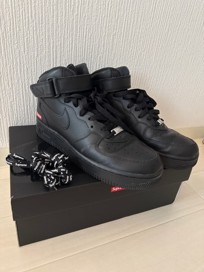 Supreme × Nike Air Force 1 Mid "Black" FW24
