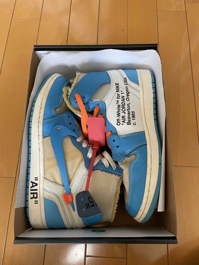 Off-White × Nike Air Jordan 1 High UNC "White/Dark Powder Blue"