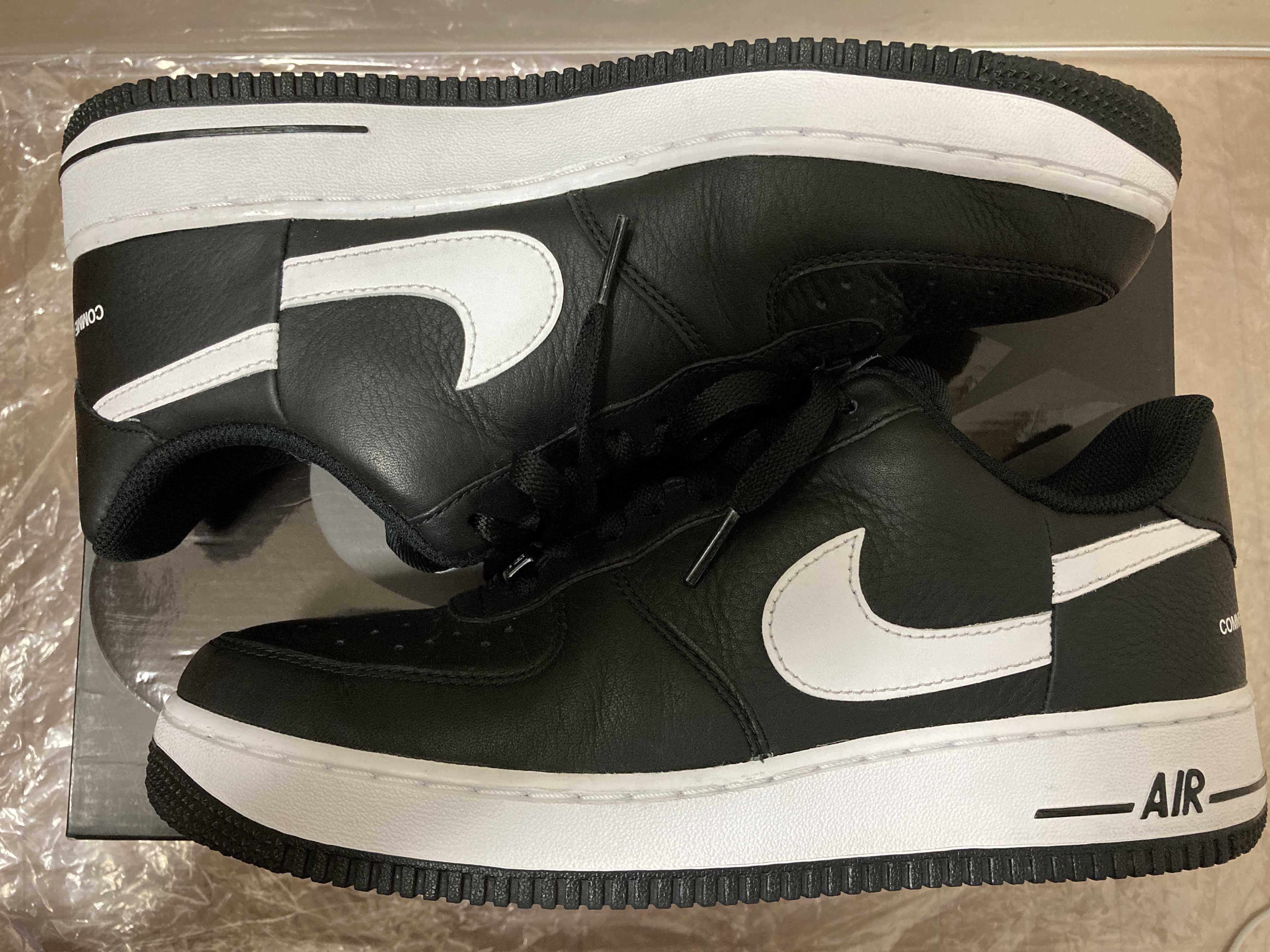 Supreme × COMME des GARCONS SHIRT × Nike Air Force 1 Low "Black/White" (2018)