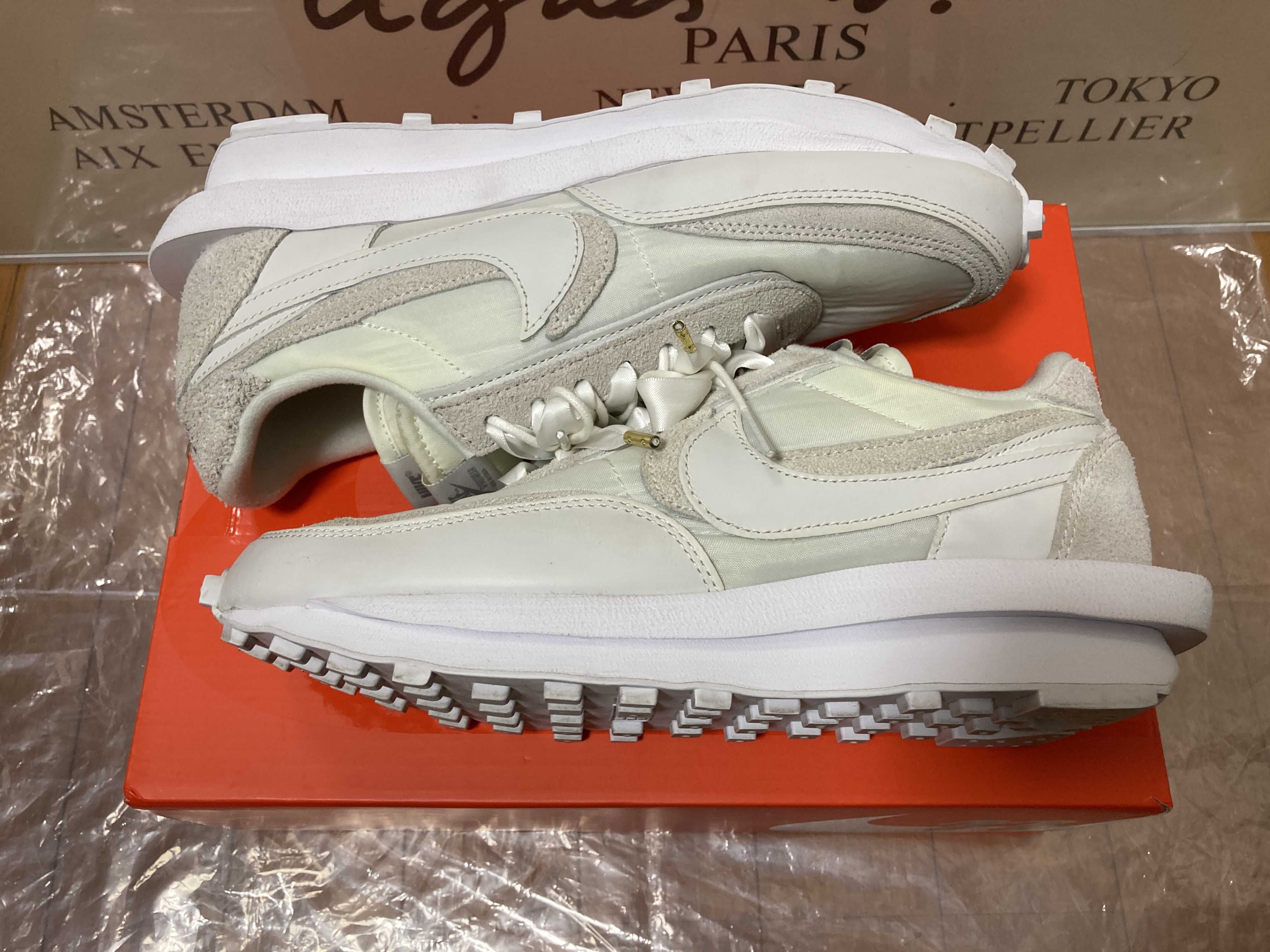 sacai × Nike LDV Waffle "Triple White"