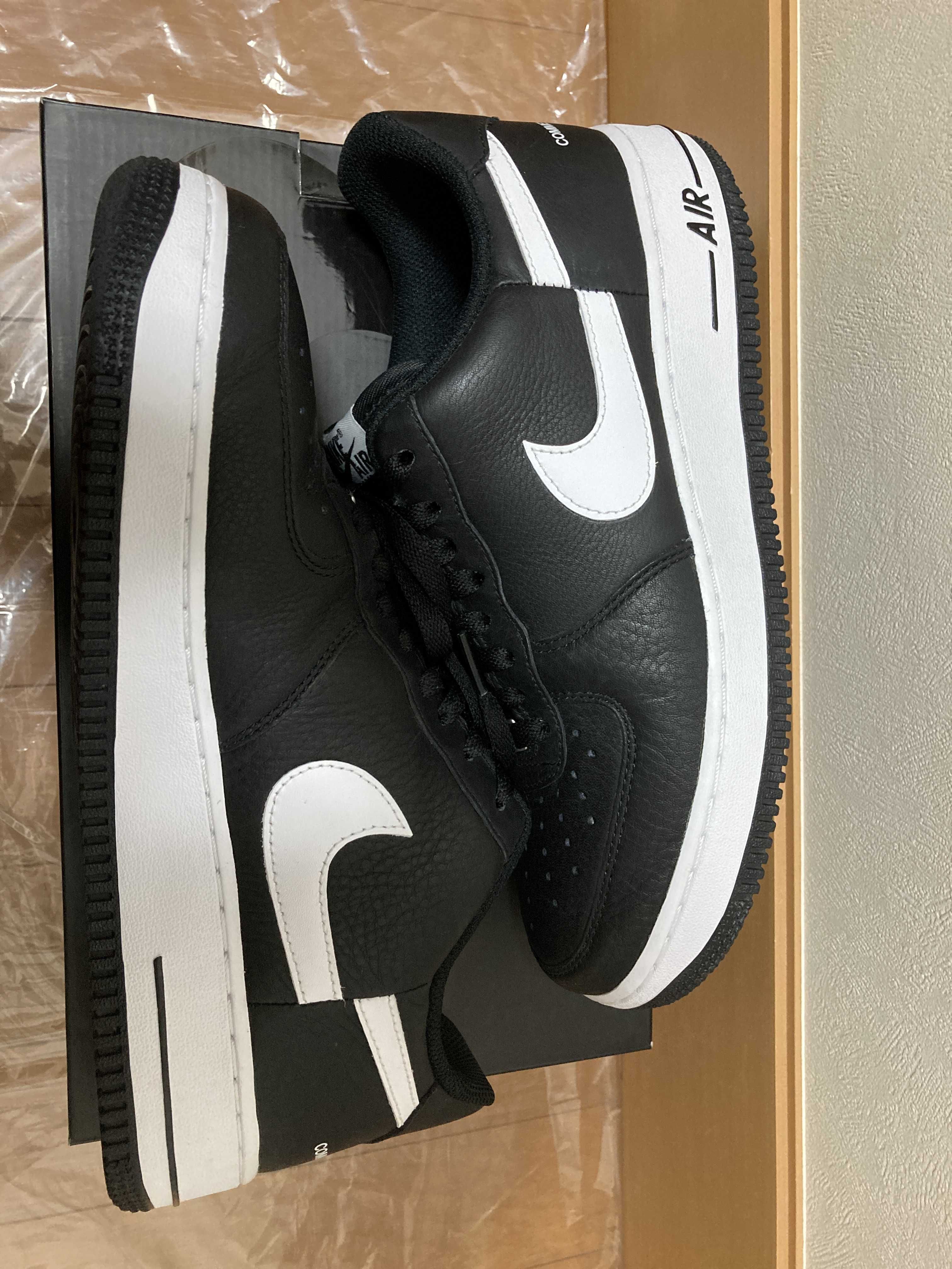 Supreme × COMME des GARCONS SHIRT × Nike Air Force 1 Low "Black/White" (2018)