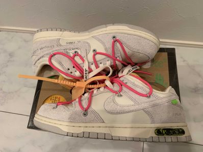 Off-White × Nike Dunk Low "Sail/Neutral Gray/Hyper Pink"