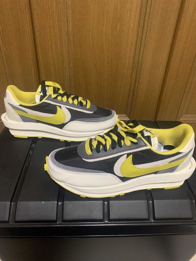 UNDERCOVER × sacai × Nike LD Waffle "Black/Sail-Dark Grey-Bright Citron"