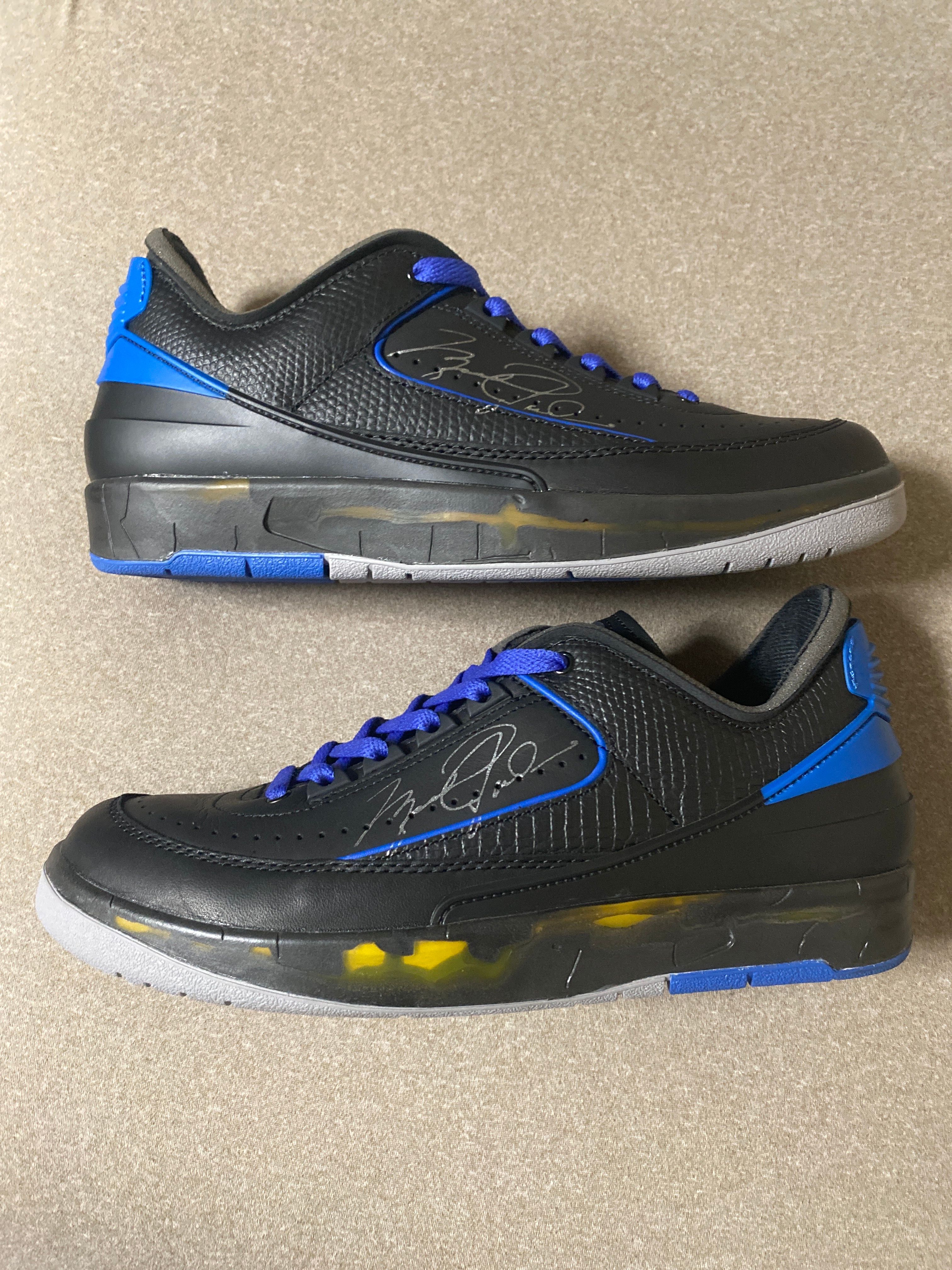 Off-White × Nike Air Jordan 2 Low "Black and Varsity Royal"