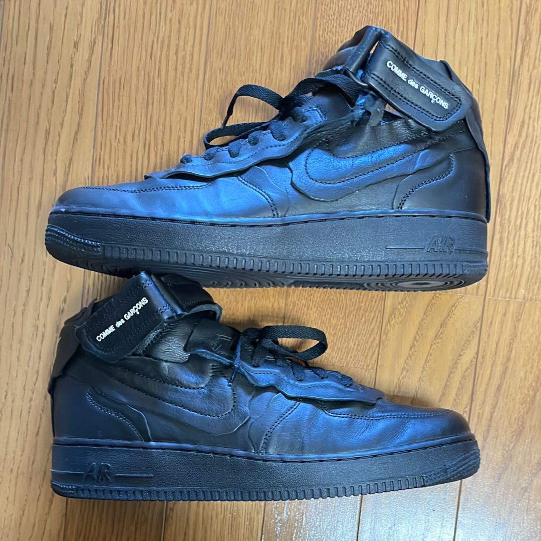 COMME des GARCONS × NIKE AIR FORCE 1 MID "BLACK"