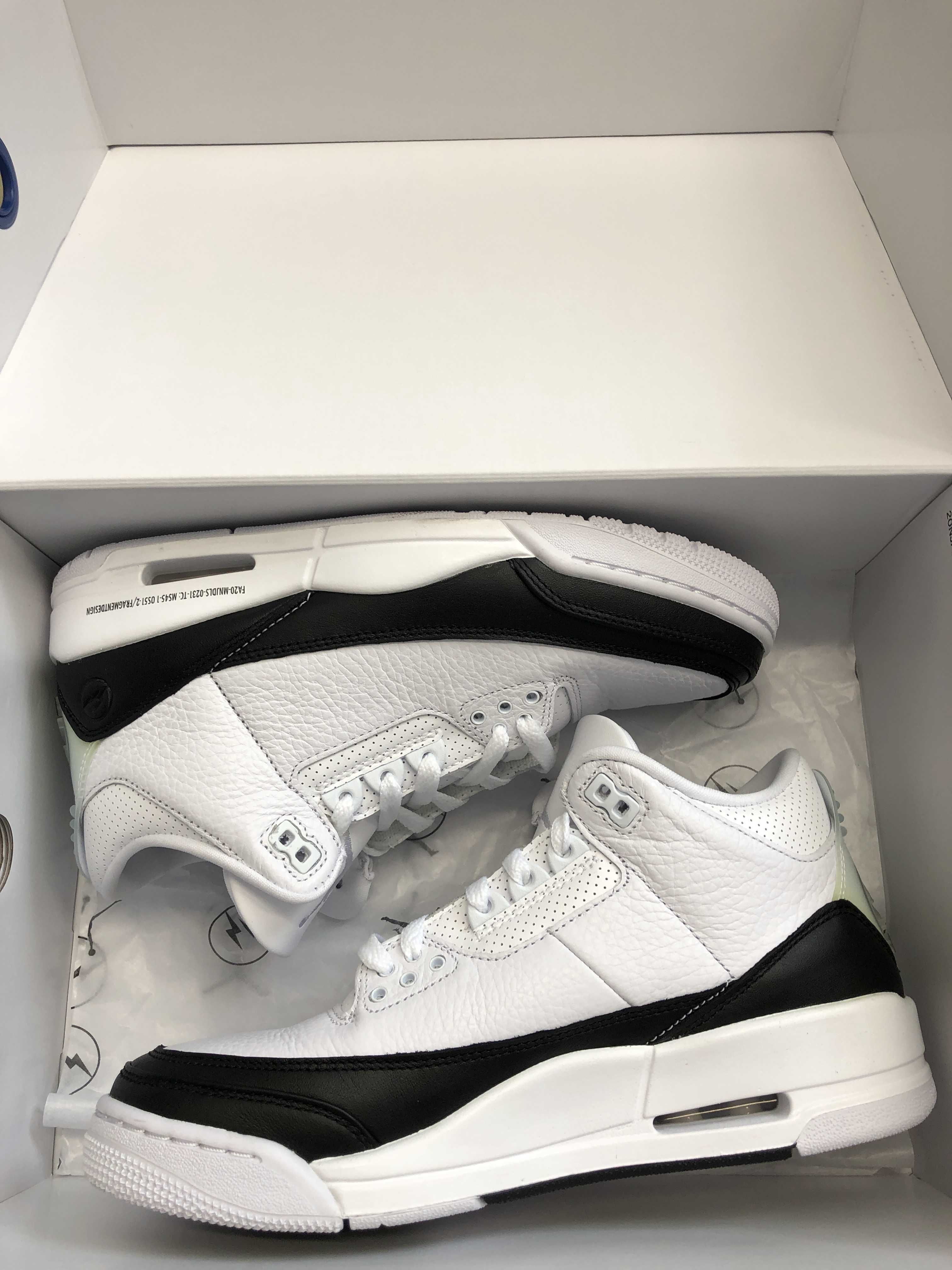 Fragment × Nike Air Jordan 3 "White/Black"