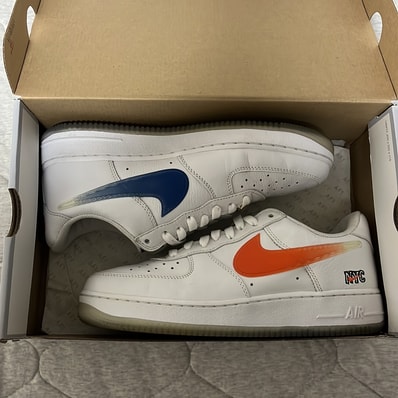 KITH × Nike Air Force 1 Low "White/Rush Blue/White/Brilliant Orange"