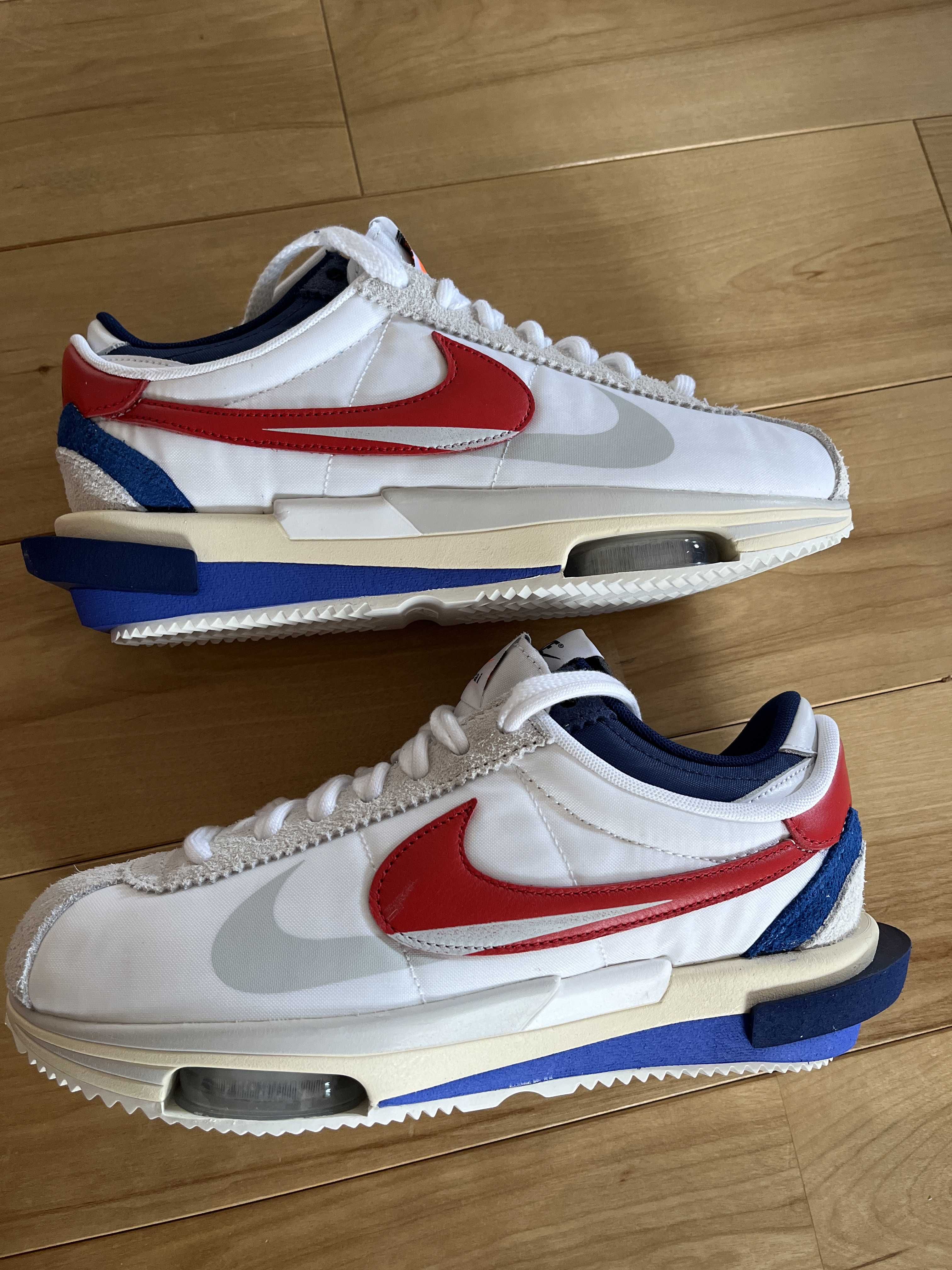 sacai × Nike Zoom Cortez "White and University Red"