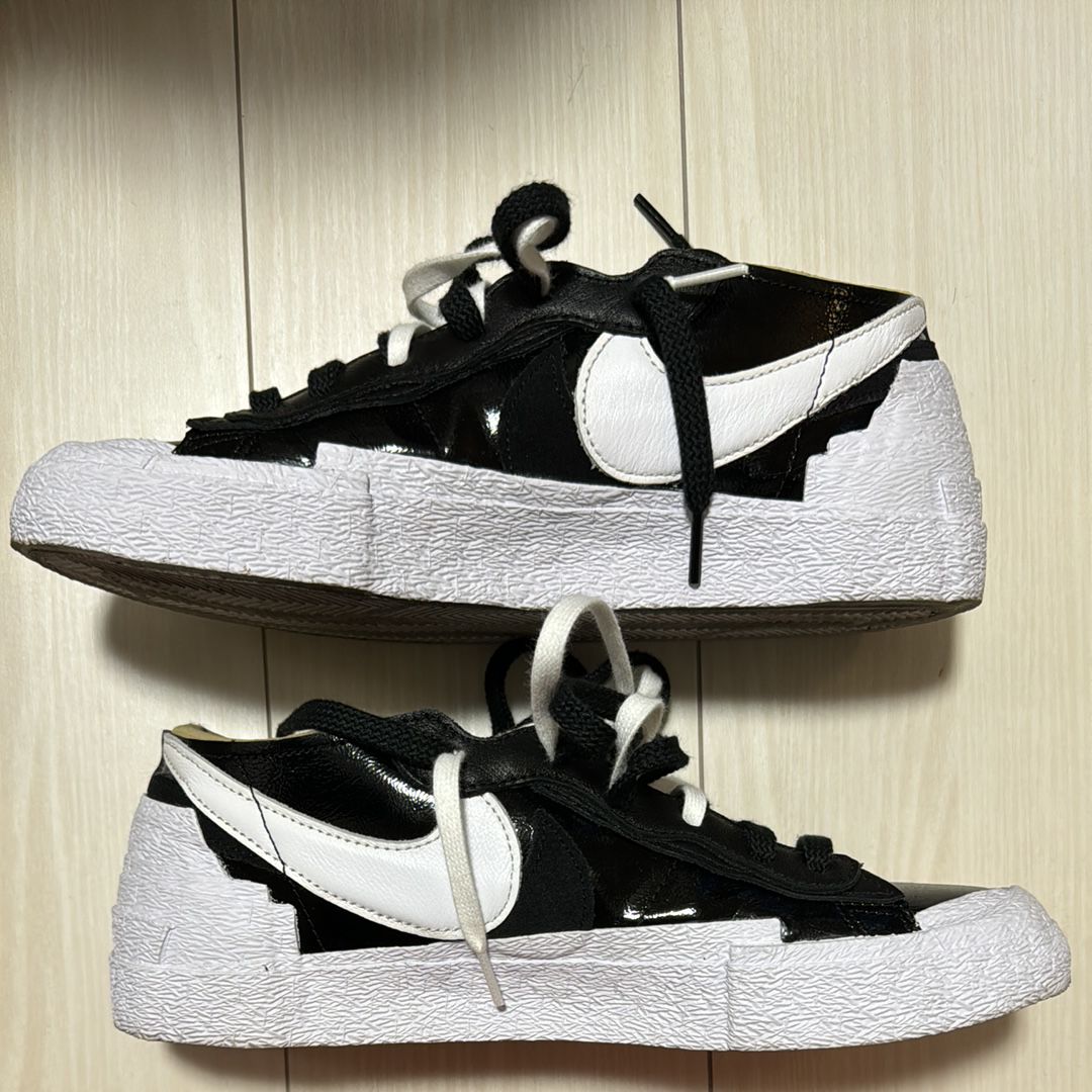 sacai × Nike Blazer Low "Black Patent Leather"