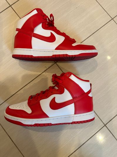Nike Dunk High "Championship White and Red"
