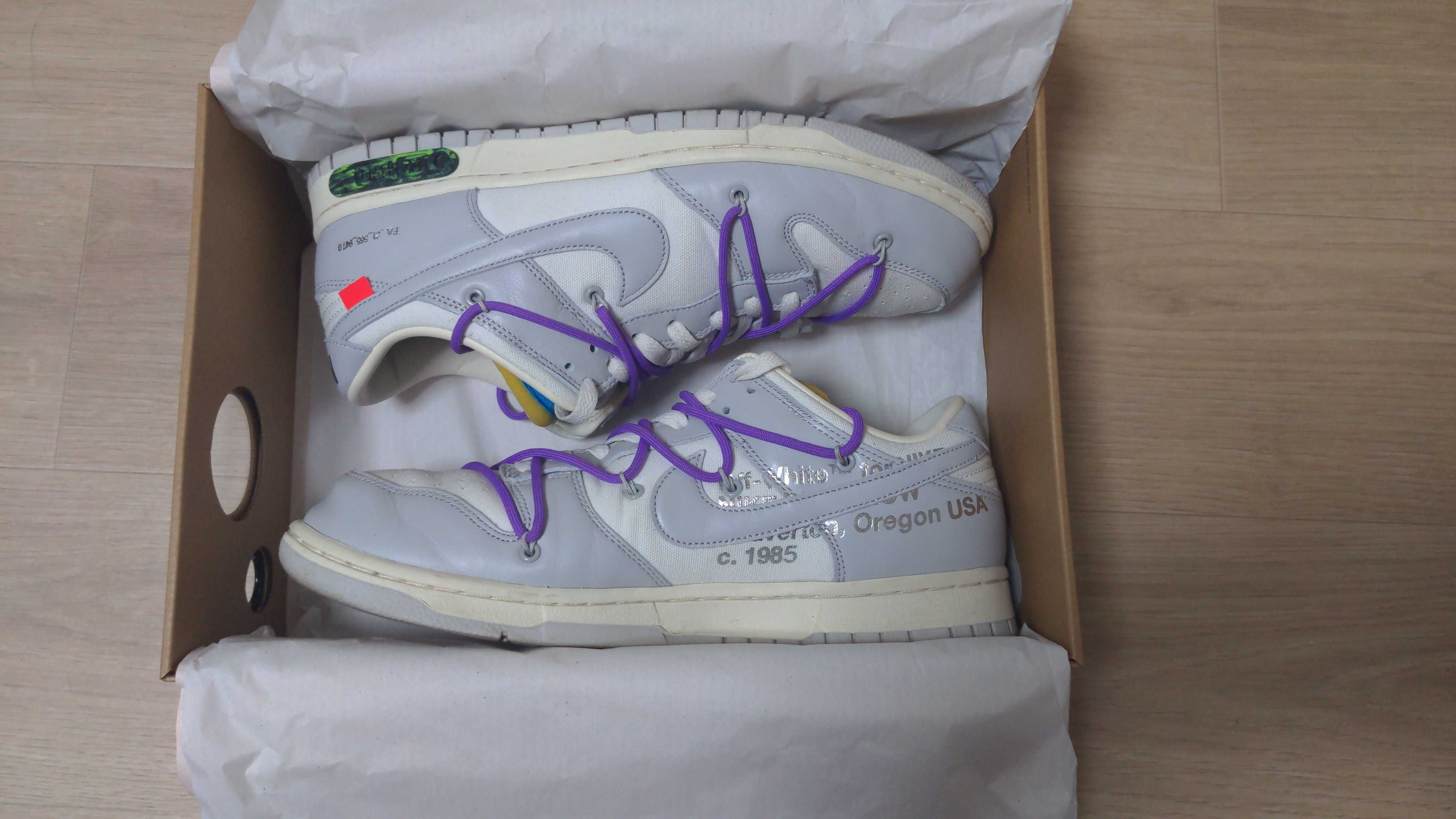 Off-White × Nike Dunk Low "Sail/Neutral Gray"