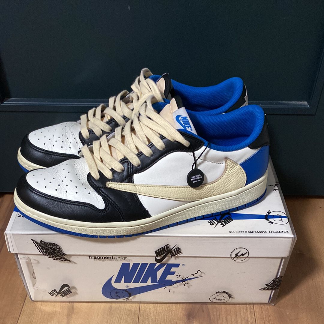 Travis Scott × fragment design × Nike Air Jordan 1 Low OG SP "Military Blue"