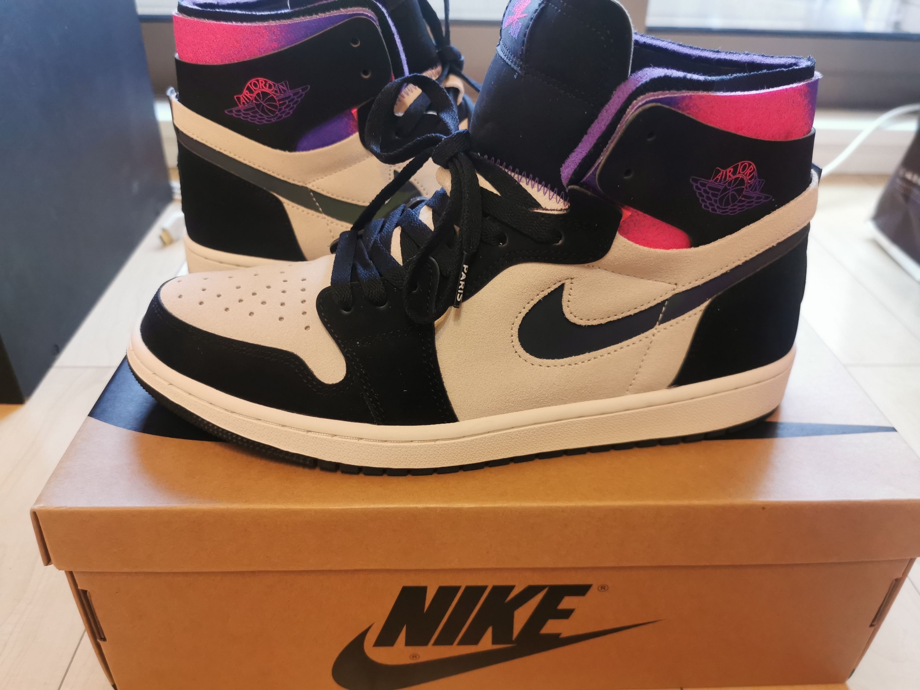 Paris Saint-Germain (PSG) × Nike Air Jordan 1 High Zoom Air CMFT "White/Black"