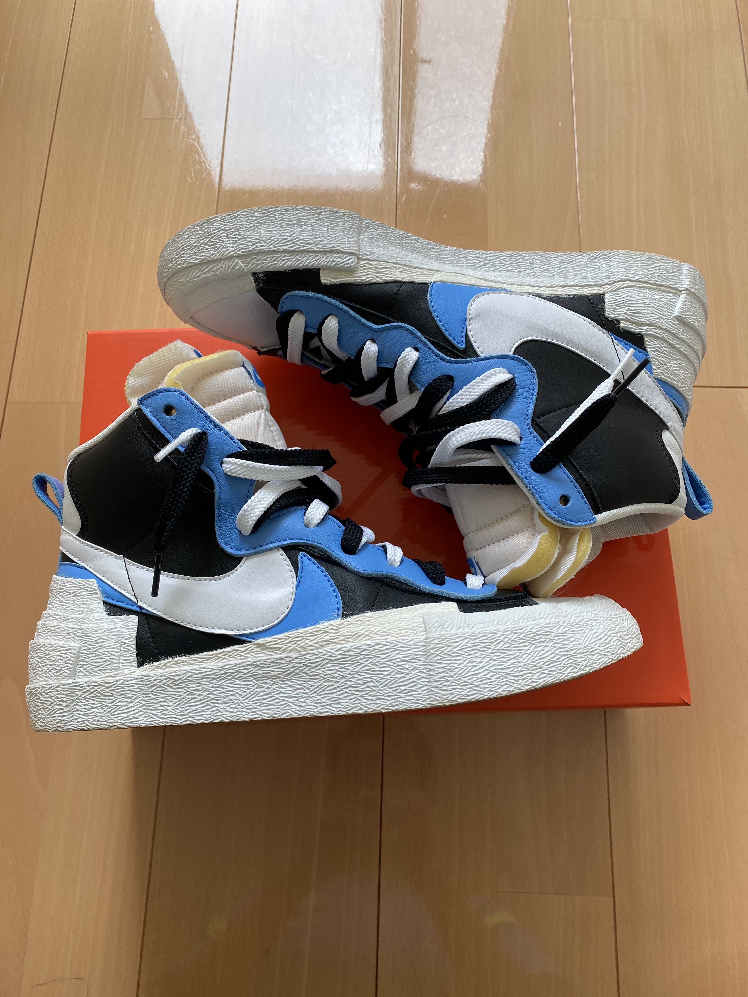 sacai × NIKE BLAZER MID "BLACK / BLUE"