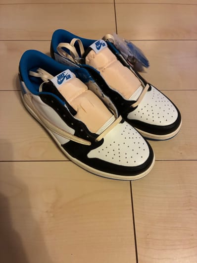 Travis Scott × fragment design × Nike Air Jordan 1 Low OG SP "Military Blue"