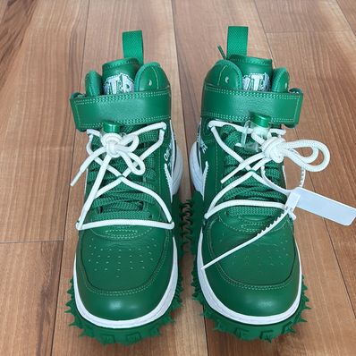 Off-White × Nike Air Force 1 Mid SP LTHR "Pine Green"