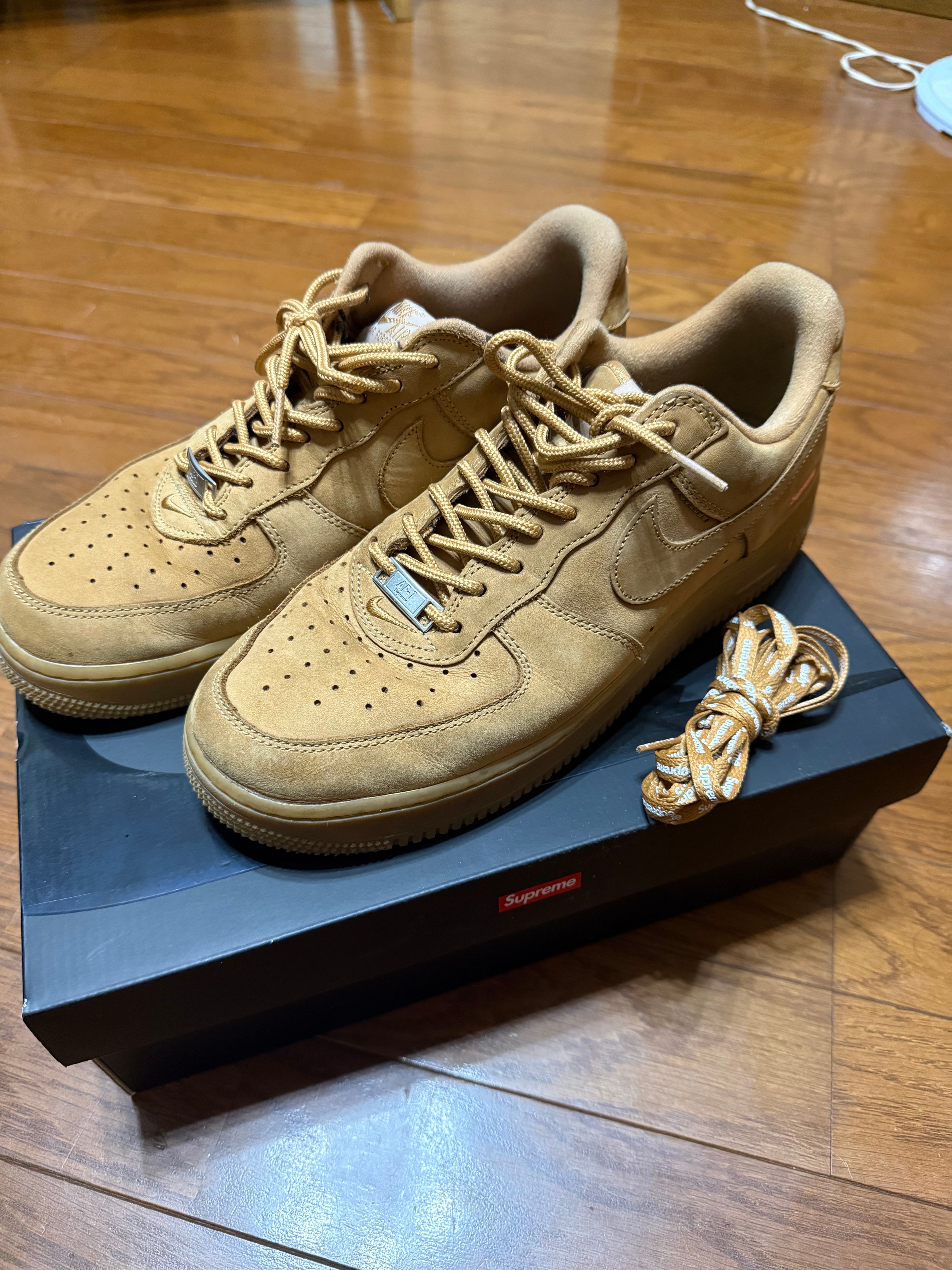Supreme × Nike Air Force 1 Low "Flax/Wheat"