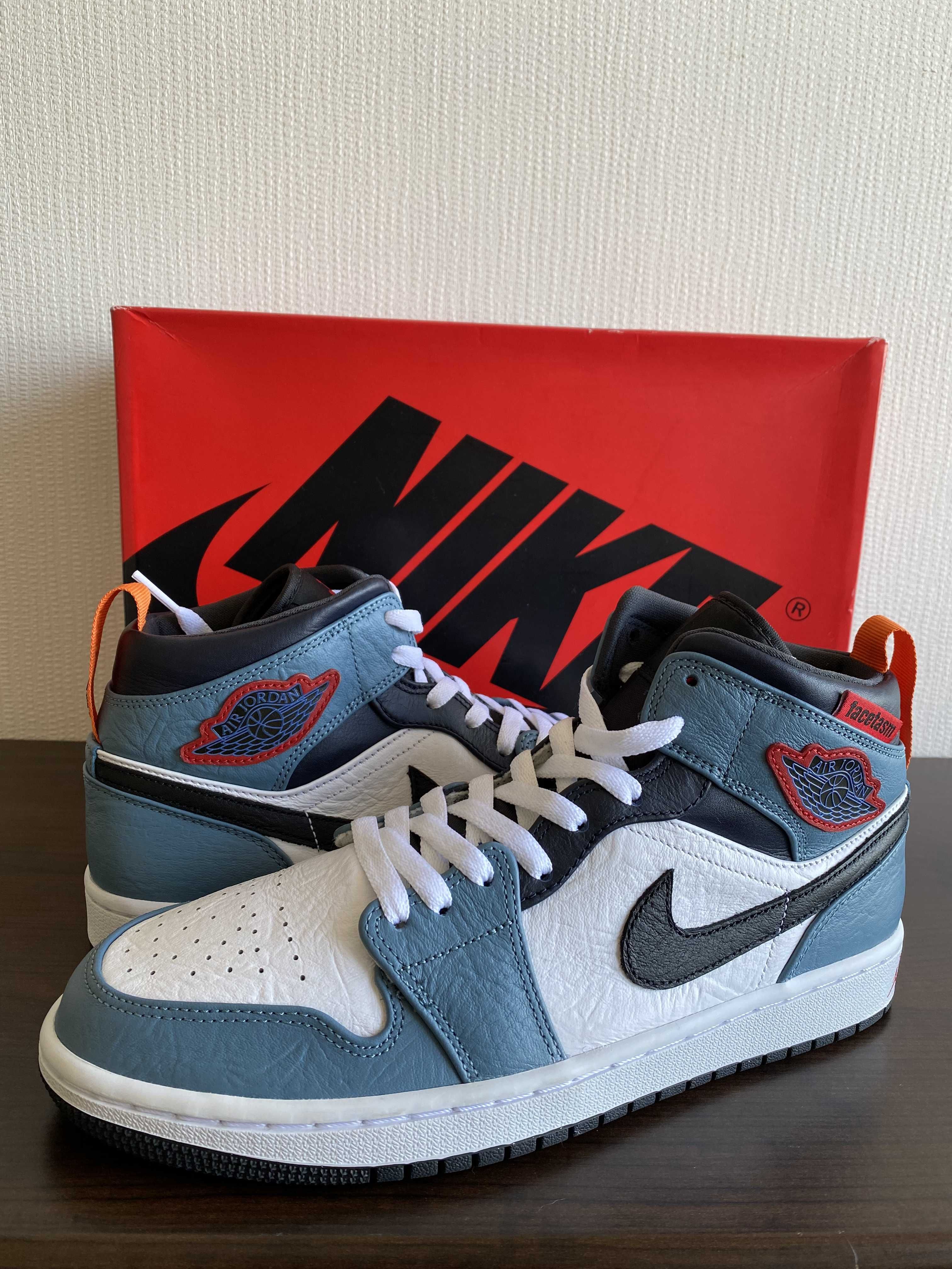 FACETASM × Nike Air Jordan 1 Mid "White/Navy"