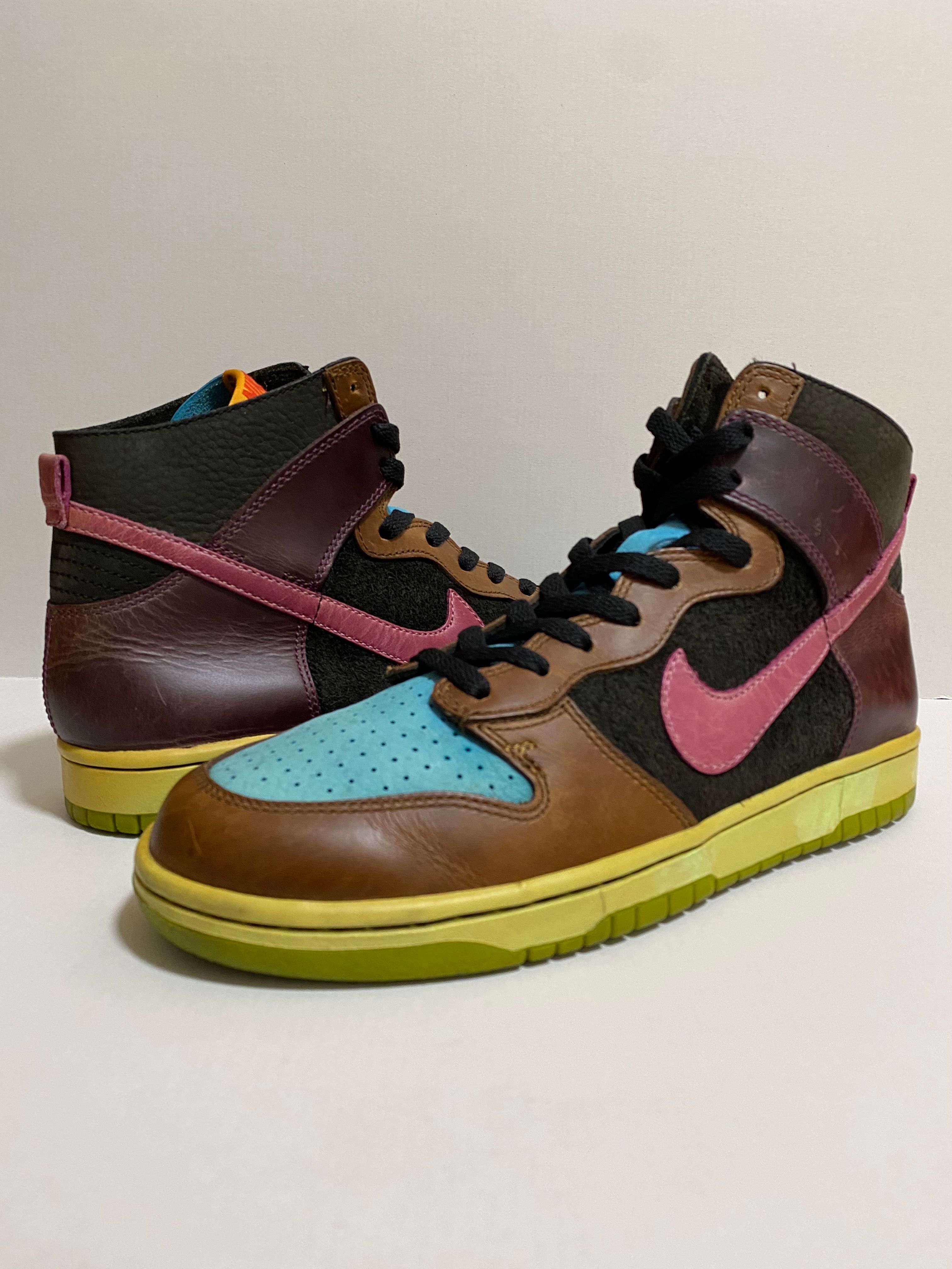 UNDEFEATED × Nike Dunk Hi Nl "Blue Reef/Cotton Candy-Black"