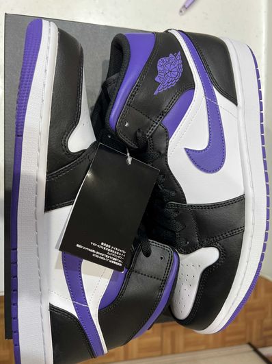 Nike Air Jordan 1 Mid "Black/Court Purple"