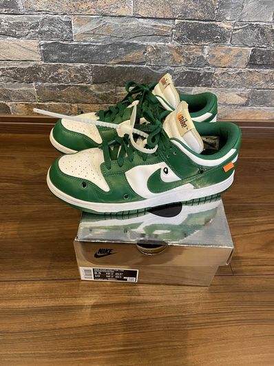 Off-White × Nike Dunk Low "White/Pine Green"