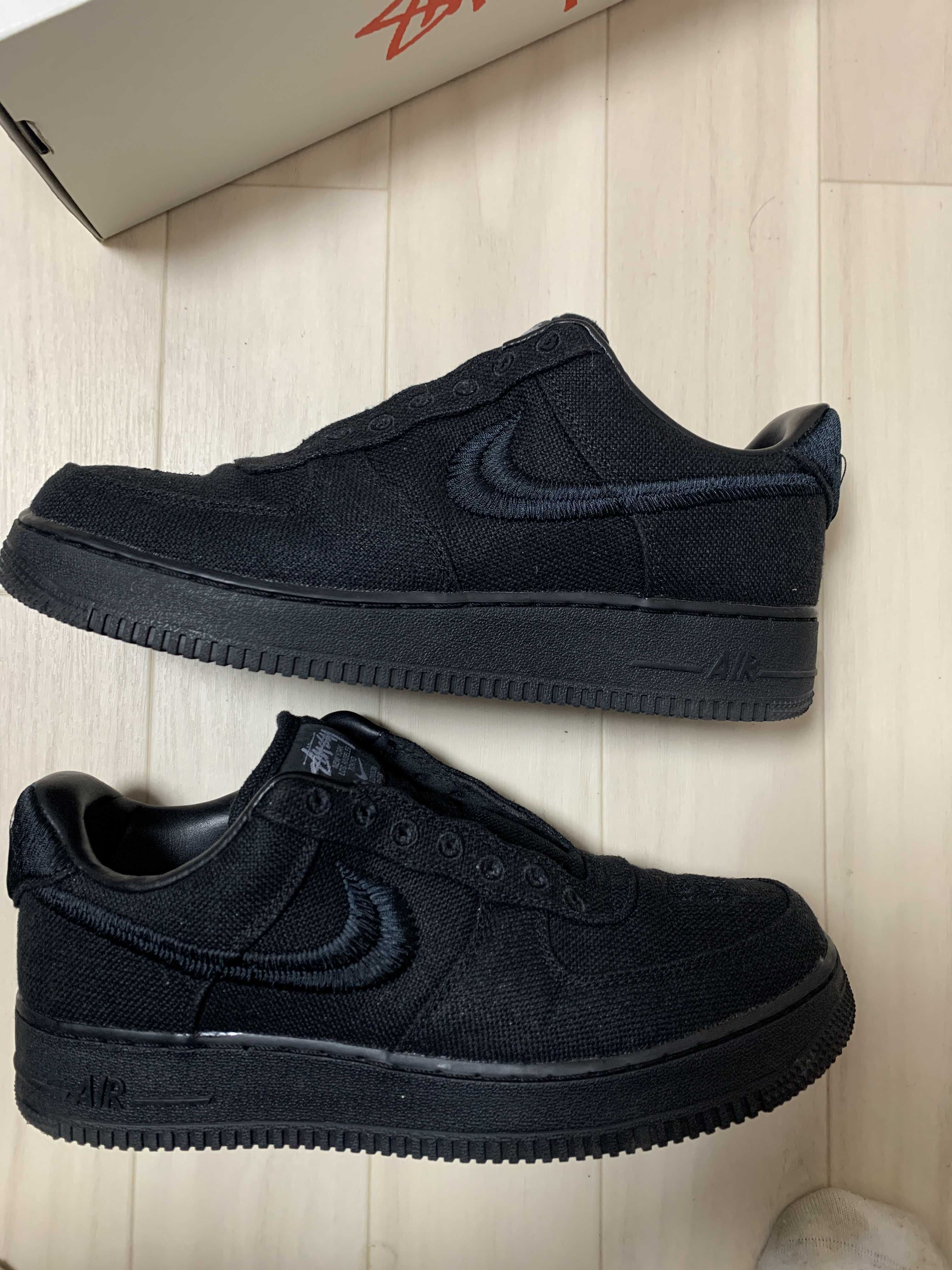 Stussy × Nike Air Force 1 Low "Triple Black"