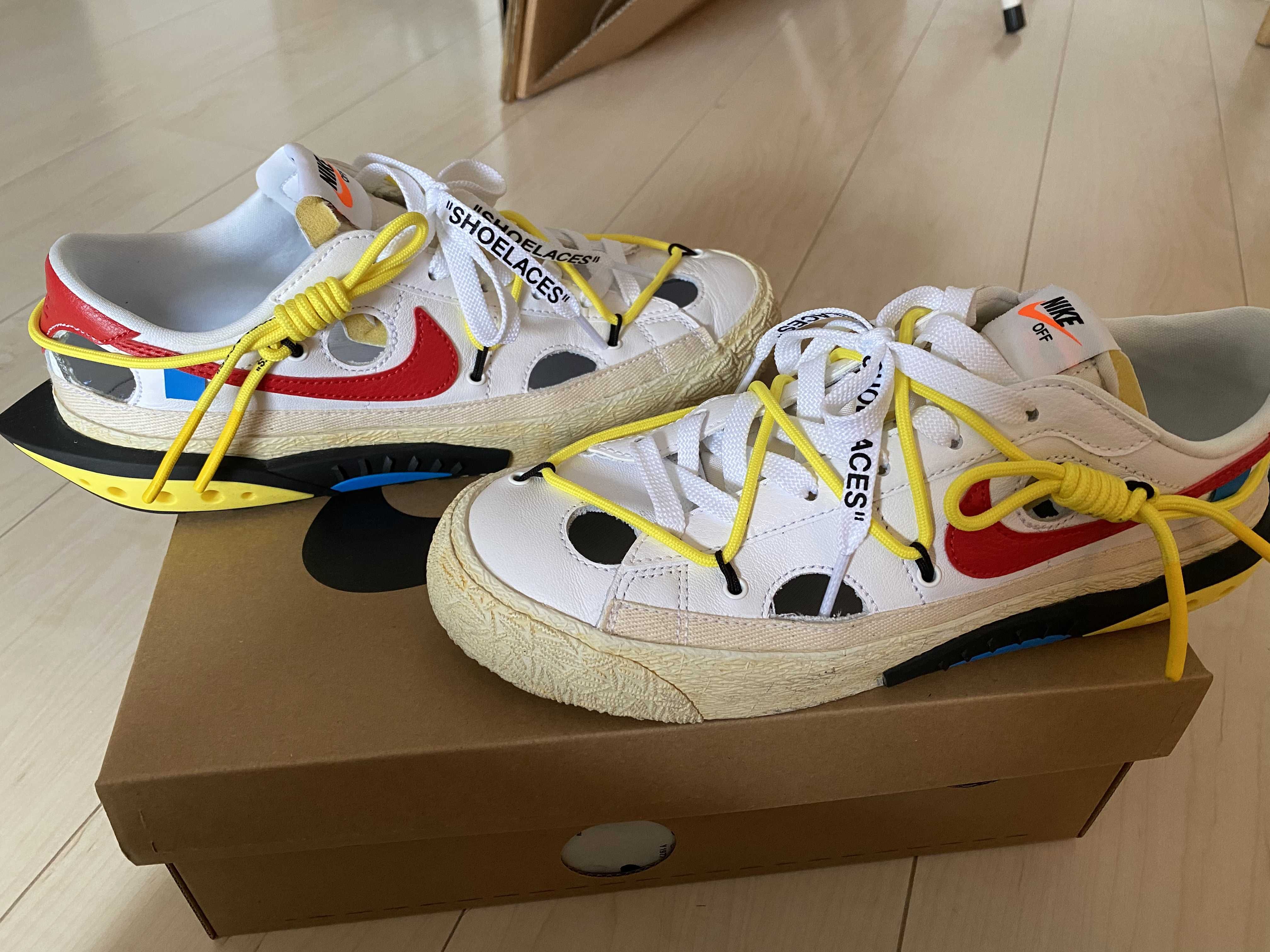 Off-White × Nike Blazer Low "White and University Red"