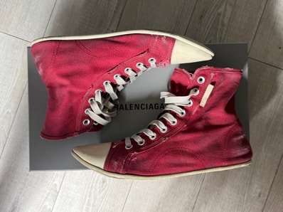BALENCIAGA Paris Ultra Flat High Top Sneaker "Red"