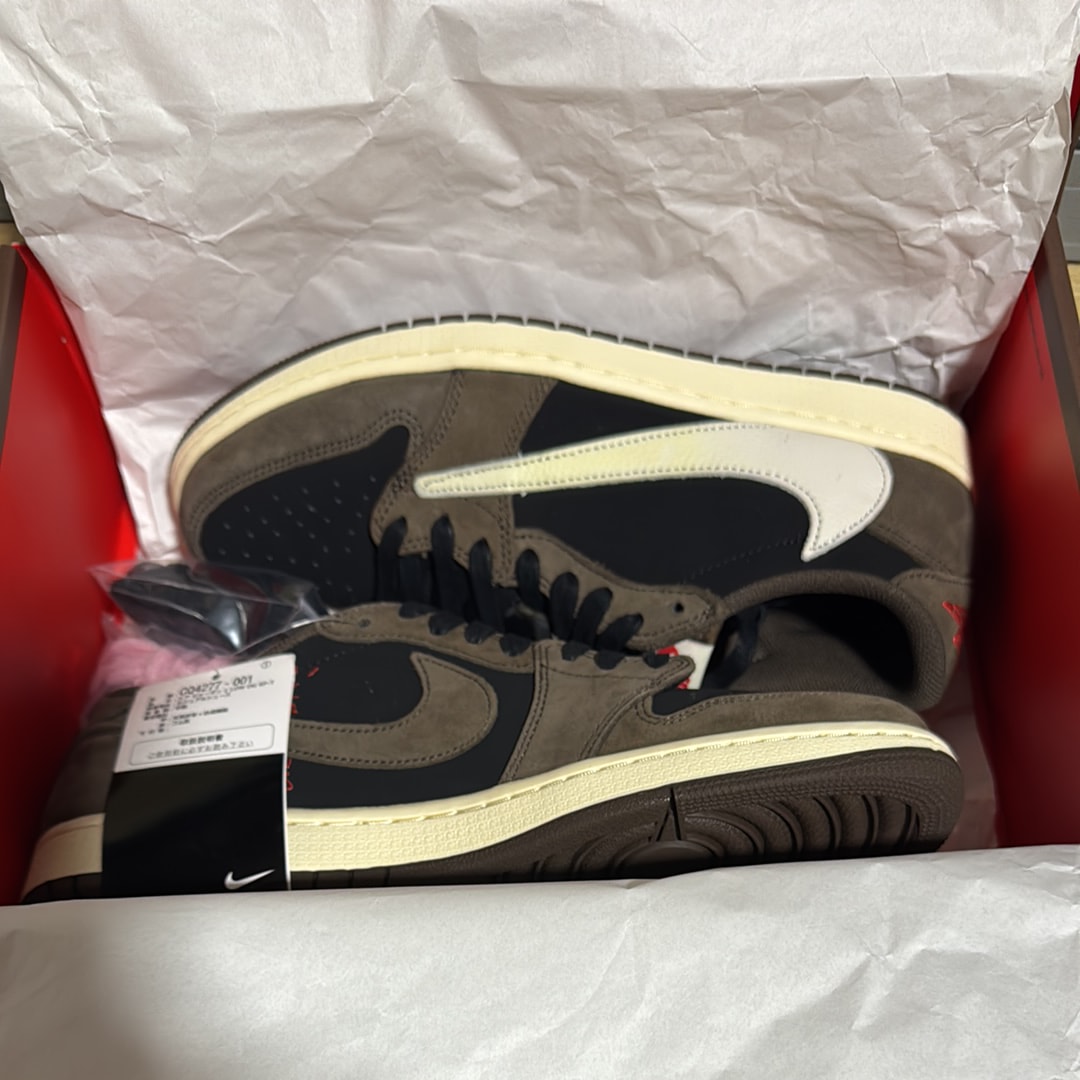 Travis Scott × Nike Air Jordan 1 Low OG SP-T "Black/Dark Mocha"