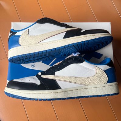 Travis Scott × fragment design × Nike Air Jordan 1 Low OG SP "Military Blue"