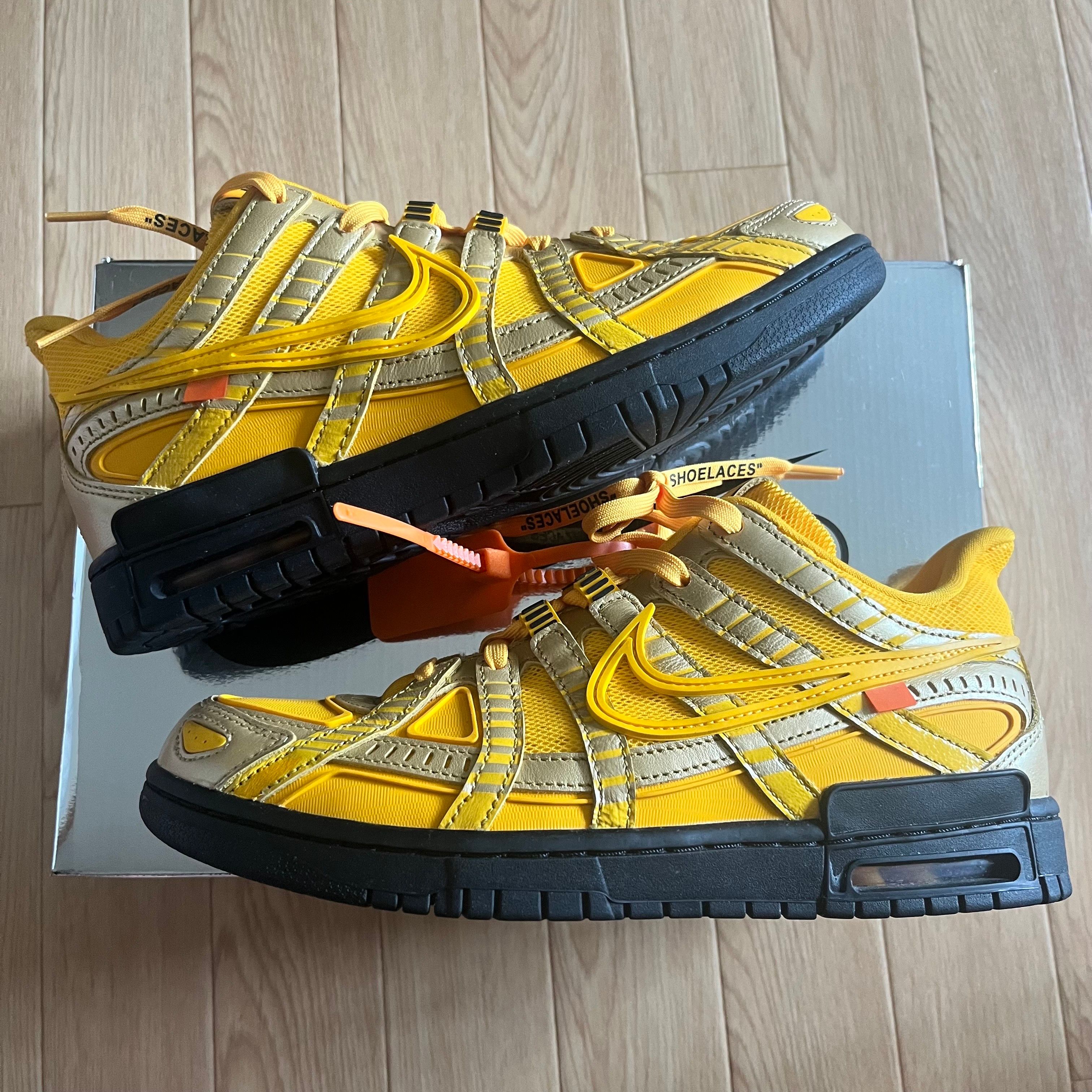Off-White × Nike Air Rubber Dunk "University Gold" 