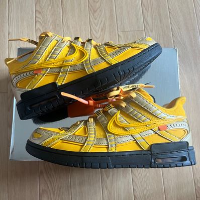 Off-White × Nike Air Rubber Dunk "University Gold"