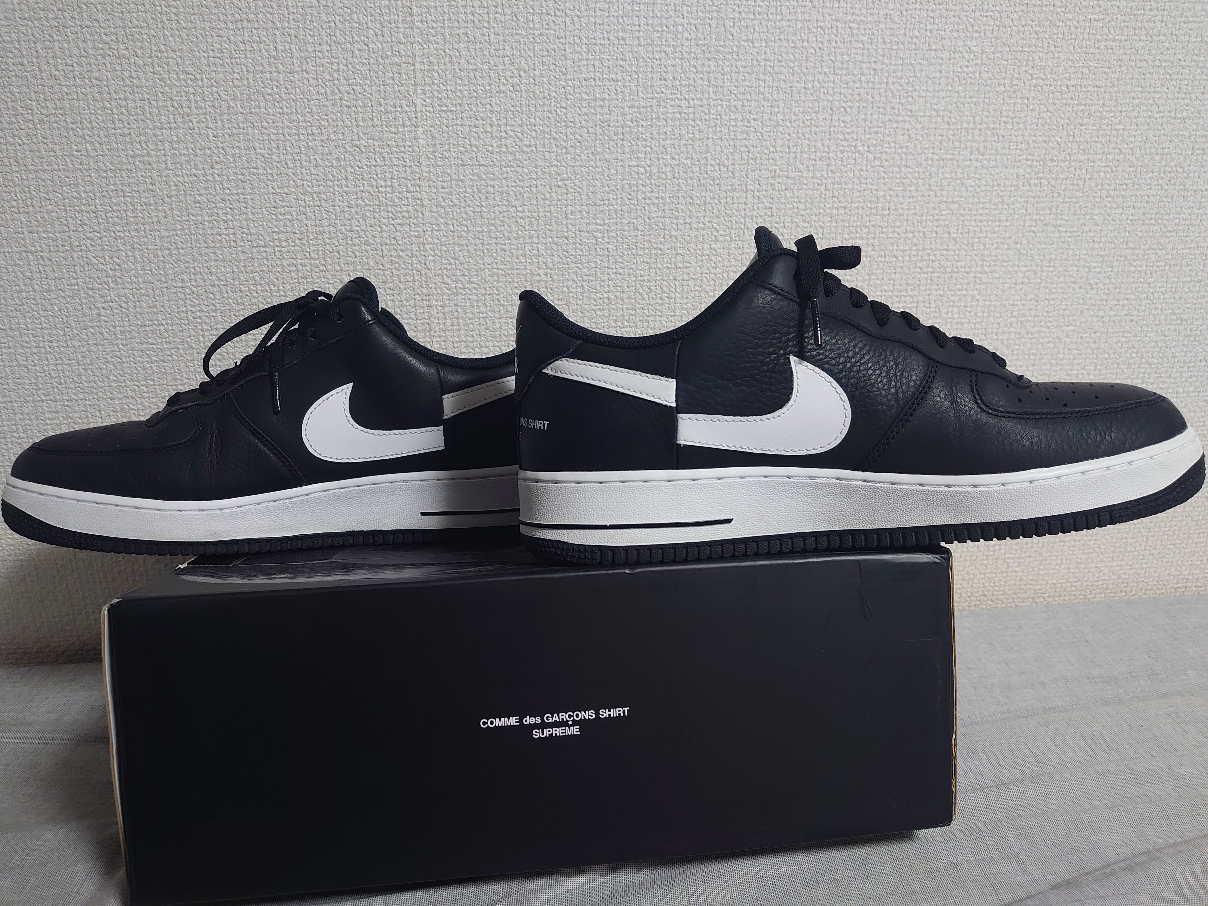 Supreme × COMME des GARCONS SHIRT × Nike Air Force 1 Low "Black/White" (2018)