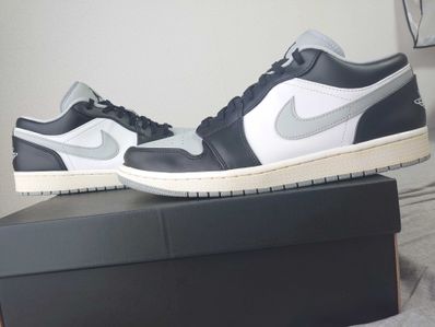 NIKE AIR JORDAN 1 LOW "BLACK/LIGHT SMOKE GREY"