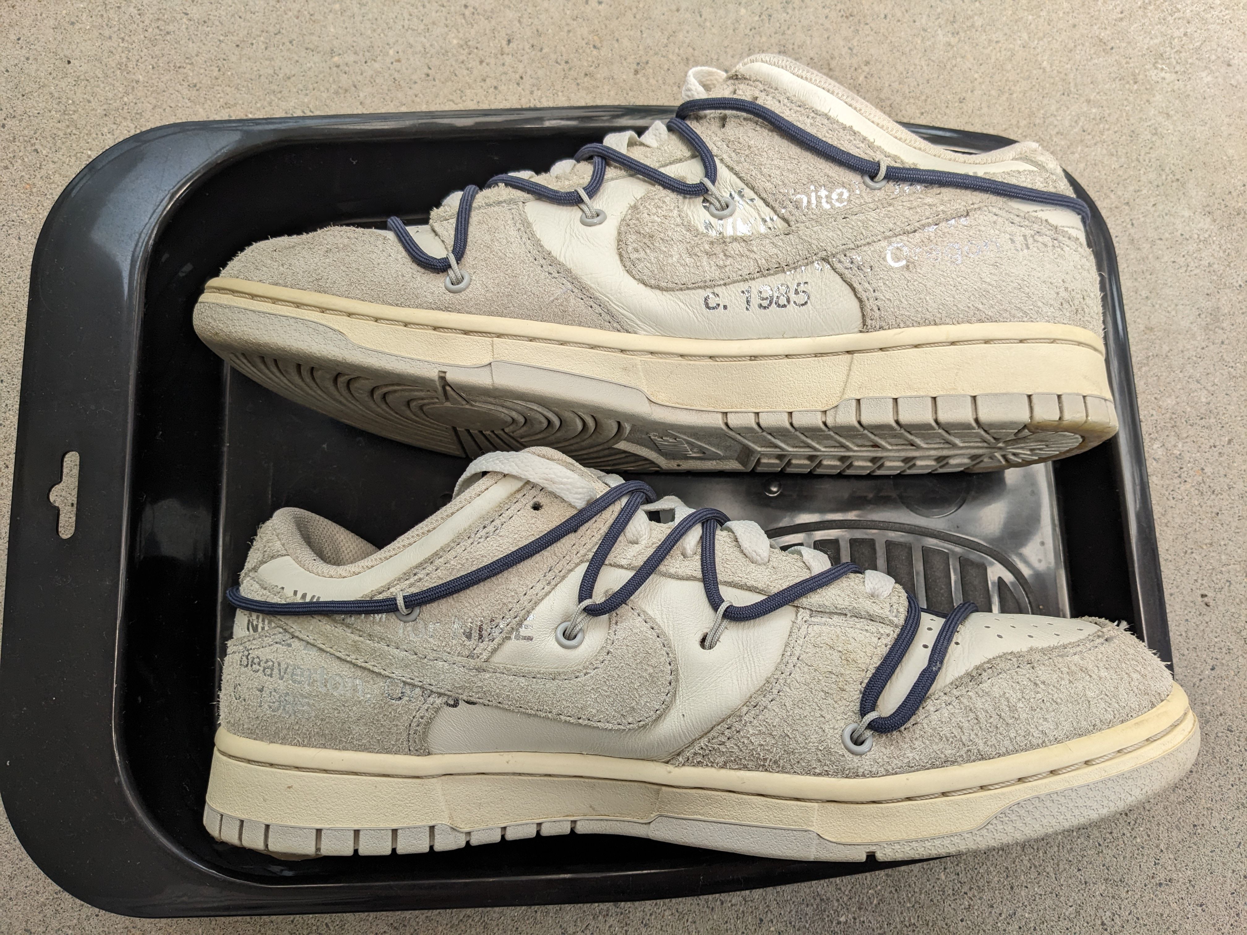 Off-White × Nike Dunk Low "Sail/Neutral Grey/Gridiron"