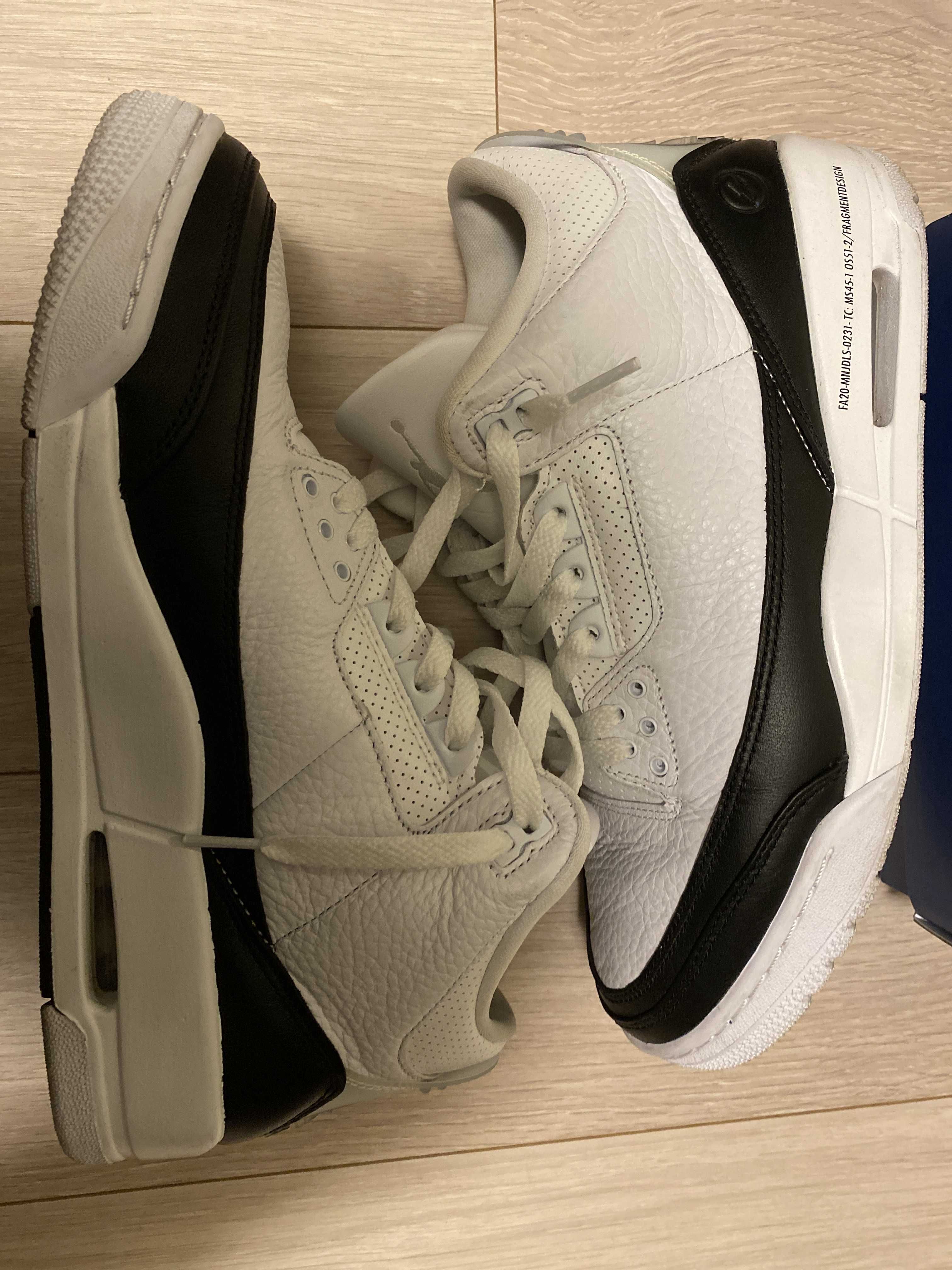 Fragment × Nike Air Jordan 3 "White/Black"