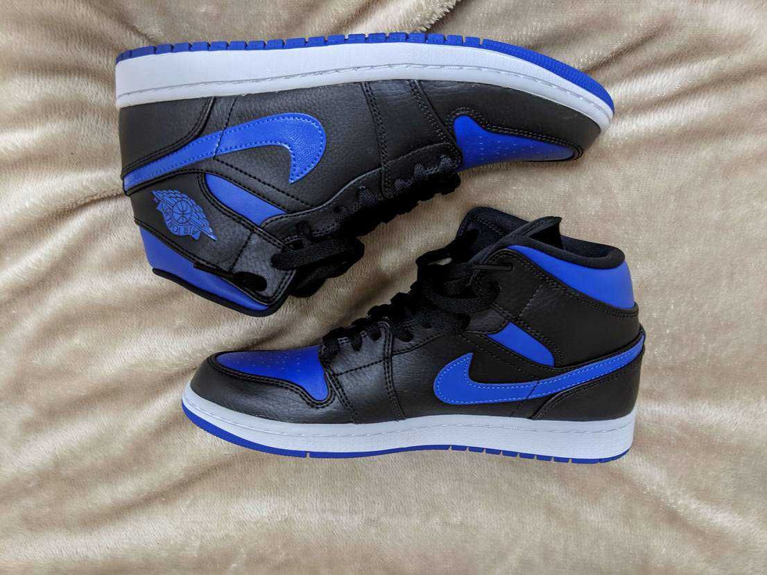 NIKE AIR JORDAN 1 MID "BLACK/BLUE"