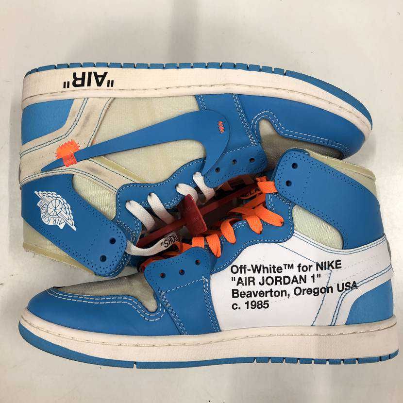 Off-White × Nike Air Jordan 1 High UNC "White/Dark Powder Blue"