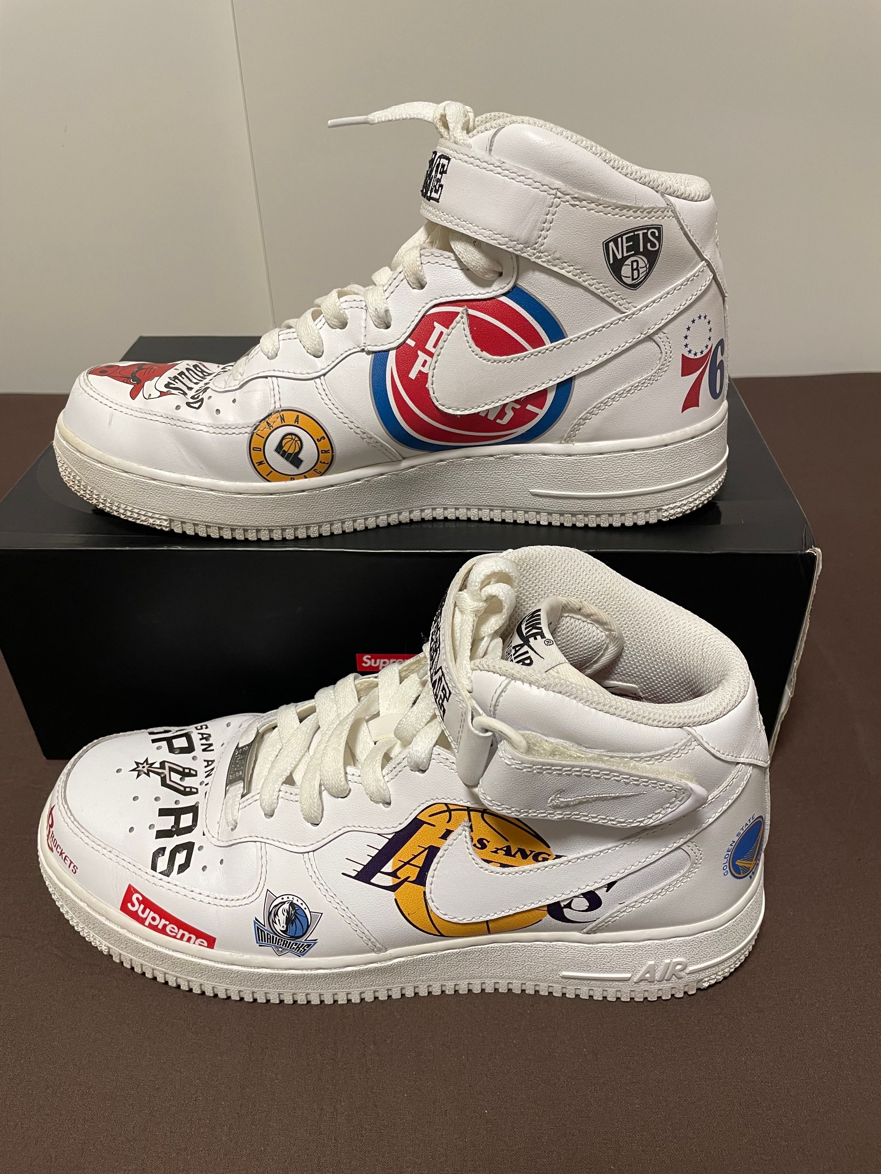 Supreme × NBA × Nike Air Force 1 Mid '07 "White"