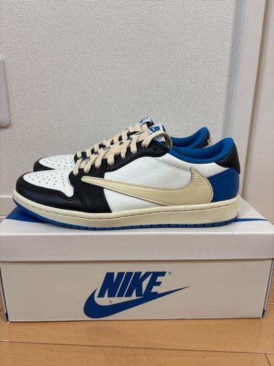 Travis Scott × fragment design × Nike Air Jordan 1 Low OG SP "Military Blue"