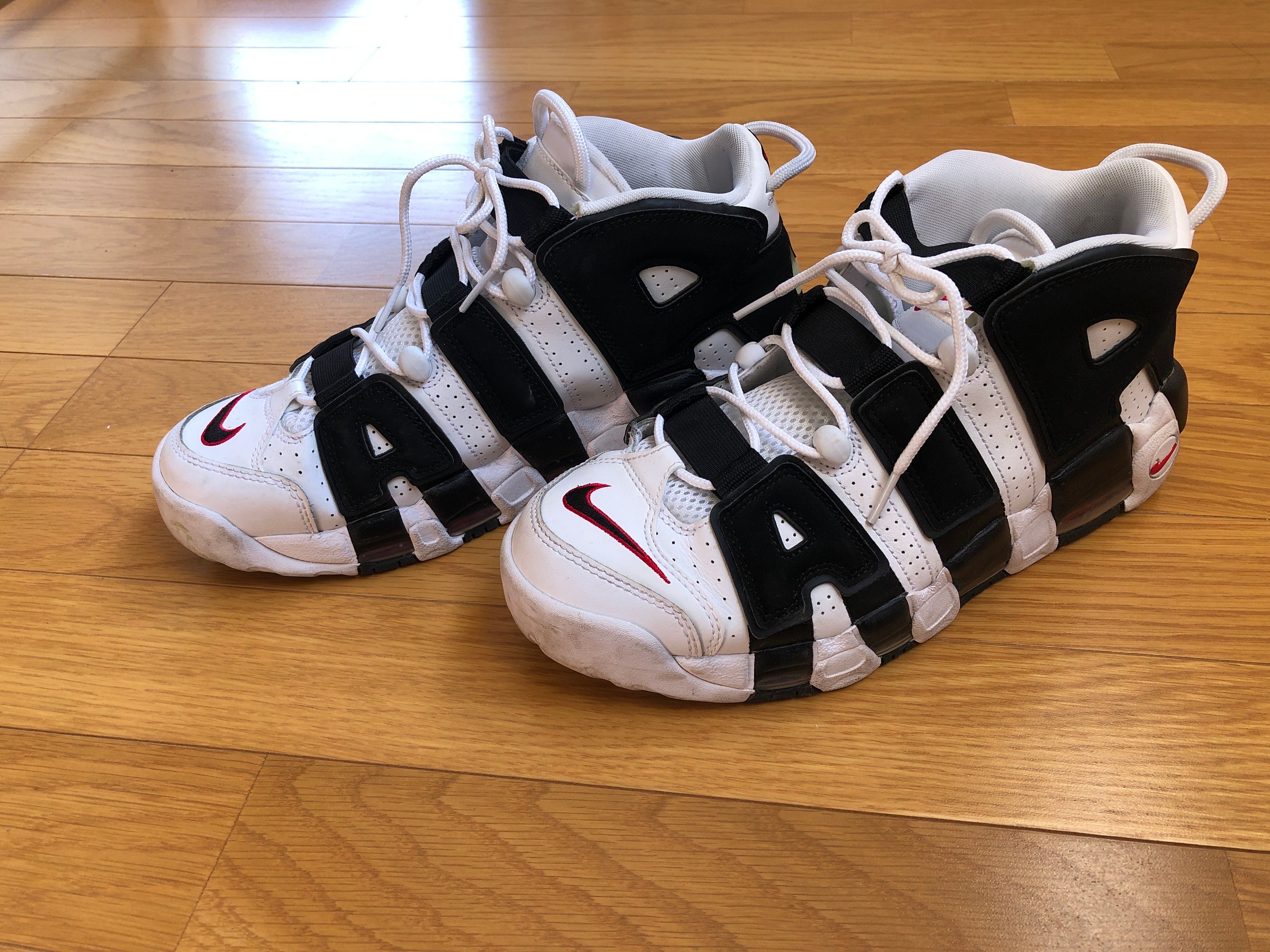 NIKE AIR MORE UPTEMPO "WHITE/BLACK/UNIVERSITY RED"(2020)